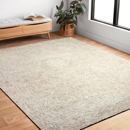 Tapis contemporain en laine Alexander Home Aspen Neutral, tufté à la main