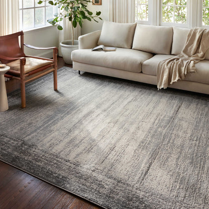 Tapis Alexander Home Grant moderne à bordure abstraite