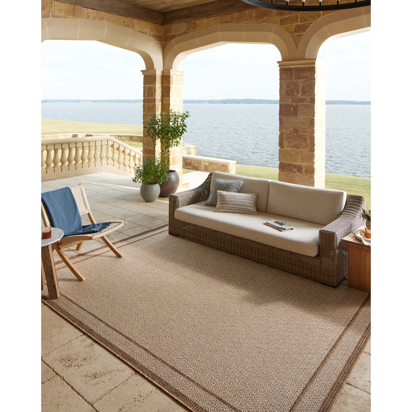 Tapis d'intérieur/extérieur Alexander Home Hampton Natural