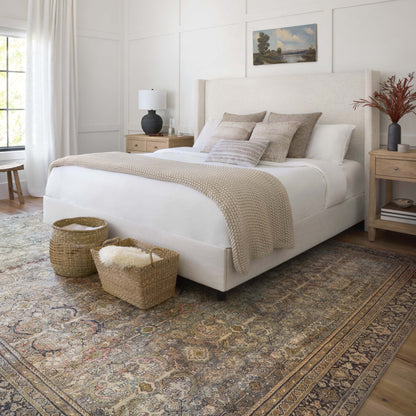 Tapis imprimé à motif oriental Alexander Home Isabelle, tons olive