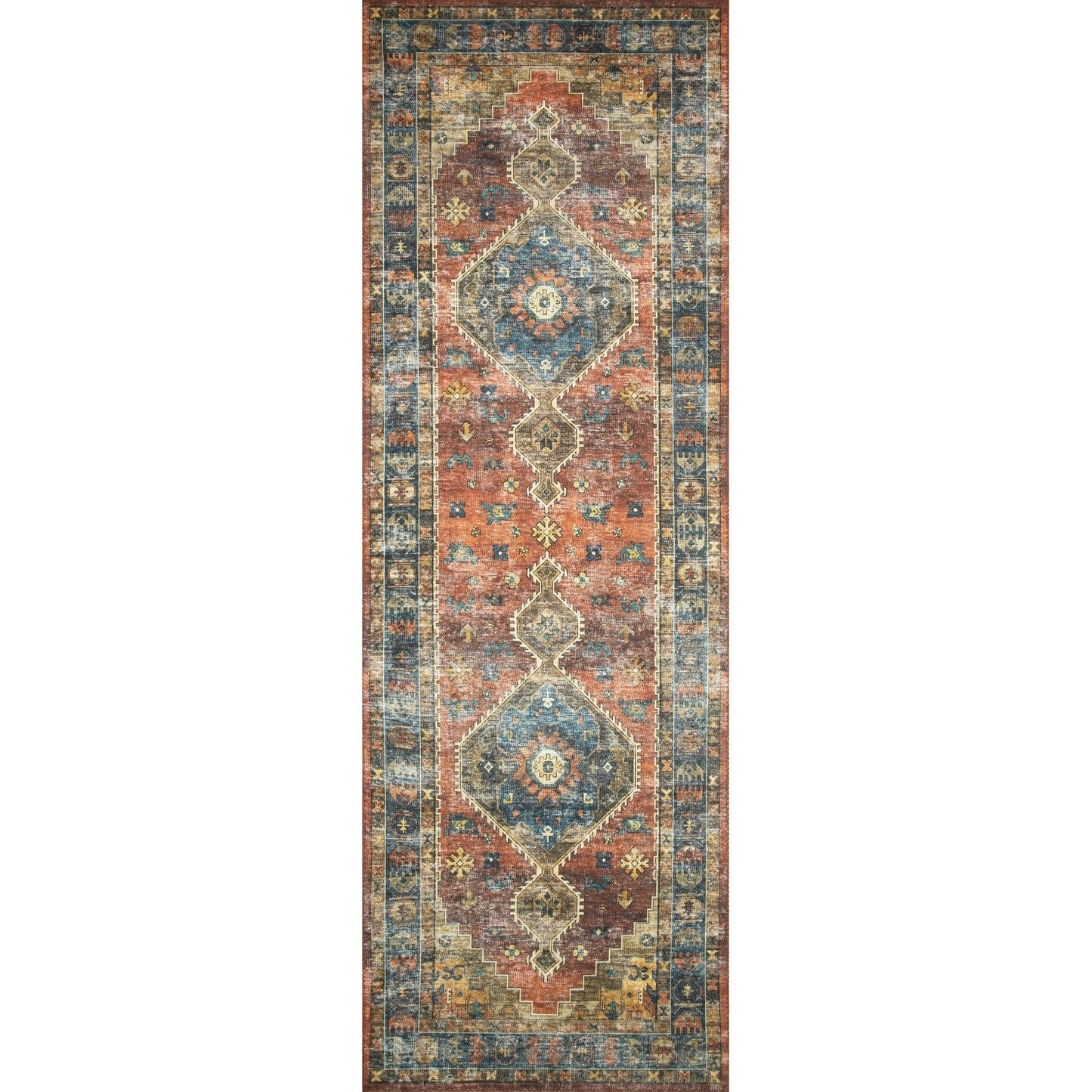 Tapis Alexander Home Leanne à imprimé aztèque vintage transitionnel
