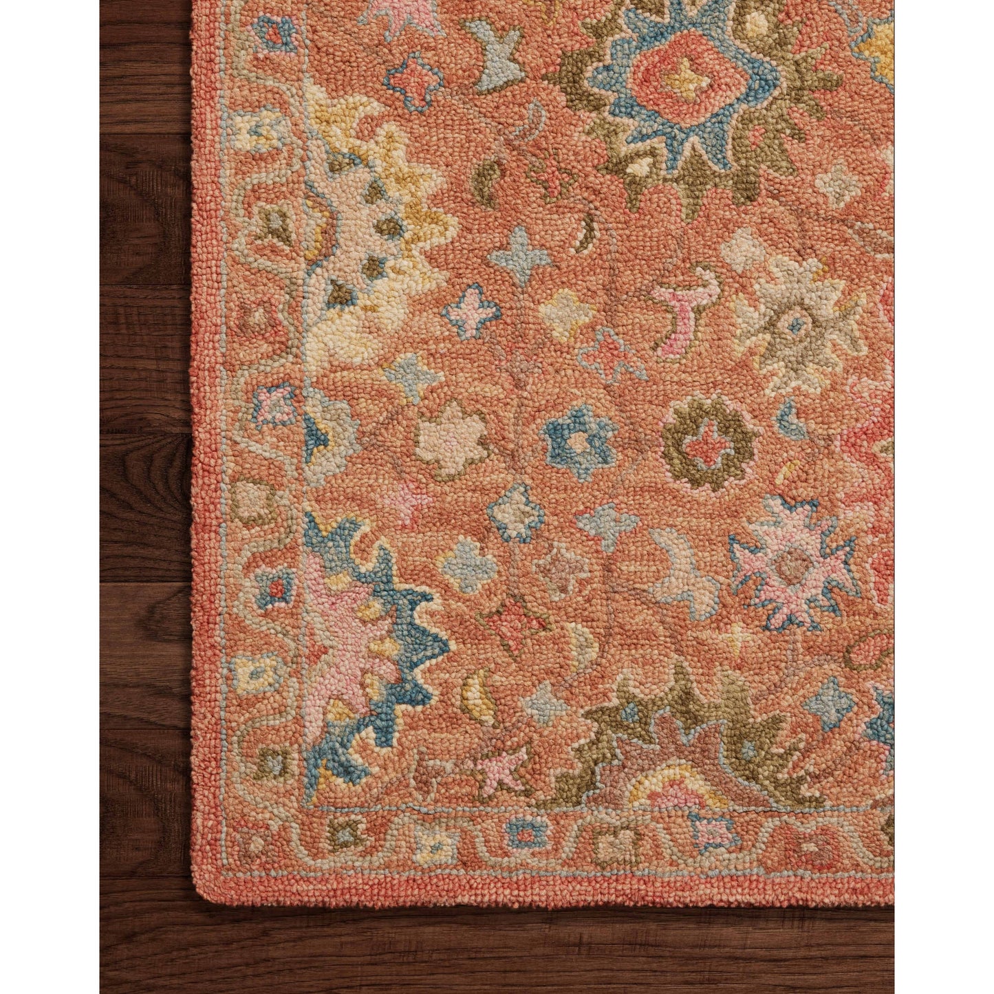 Tapis Alexander Home Megan Floral en laine 100 % tissé à la main