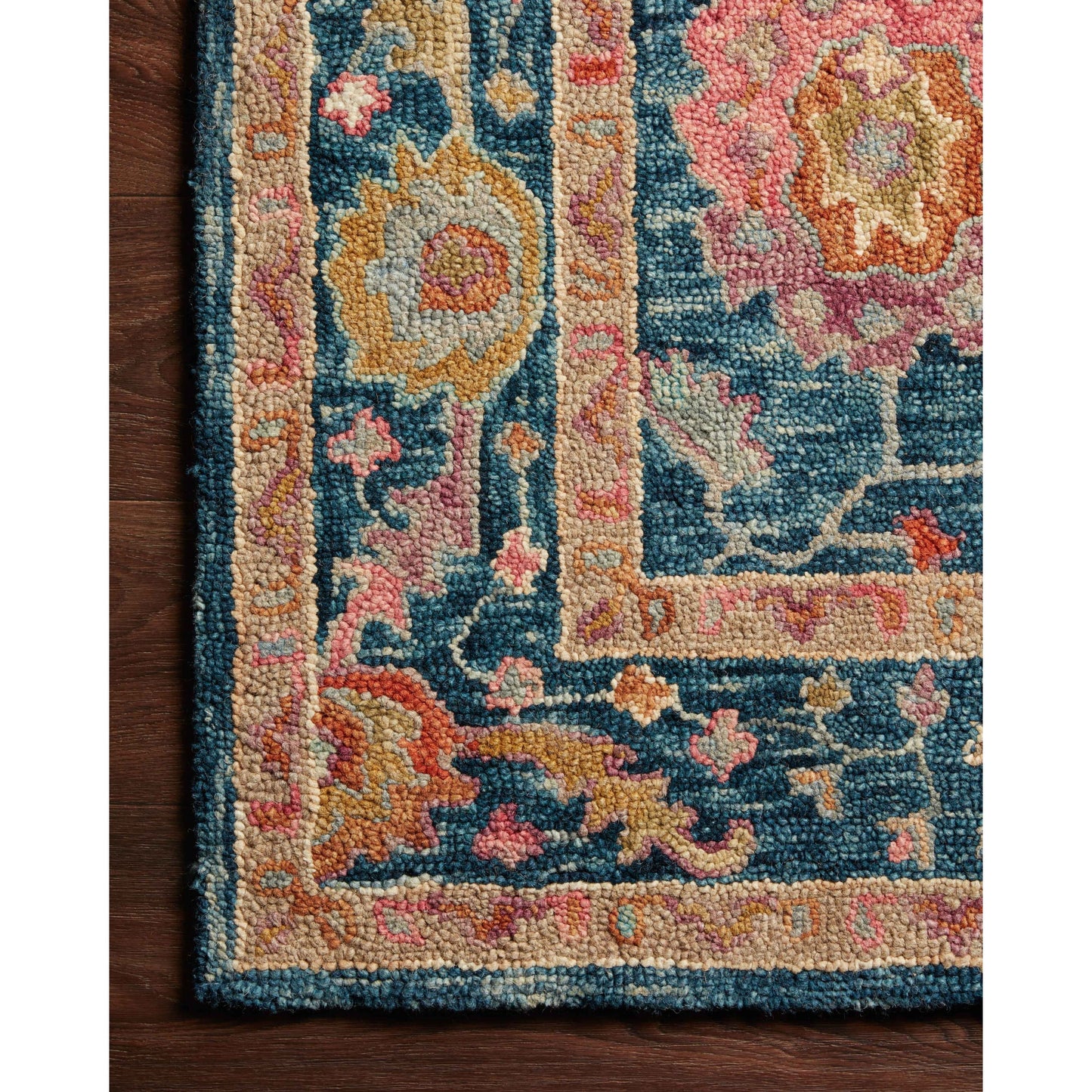 Tapis Alexander Home Megan Floral en laine 100 % tissé à la main