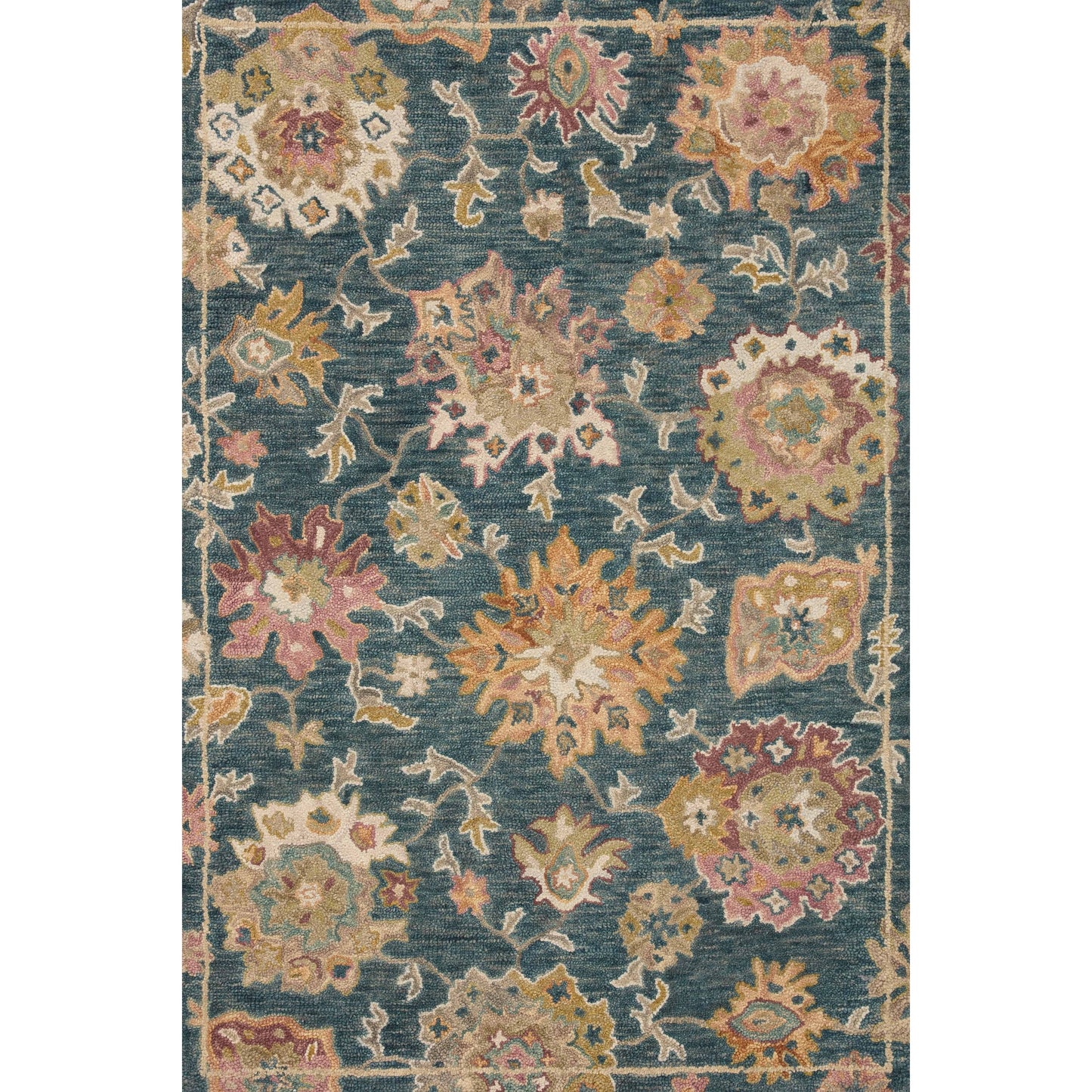 Tapis Alexander Home Megan Floral en laine 100 % tissé à la main