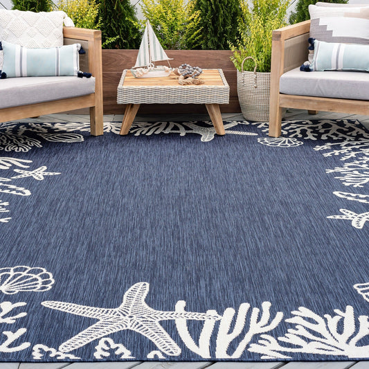 Tapis d'intérieur/extérieur Exo Coastal Graphic Print
