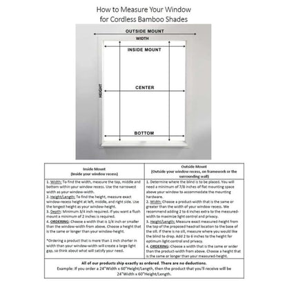 Stores Arlo Blinds en bambou blanchi, hauteur 74 pouces