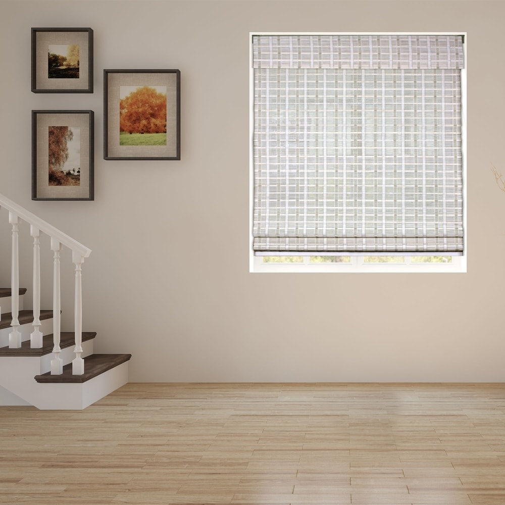 Stores Arlo Blinds en bambou blanchi, hauteur 74 pouces