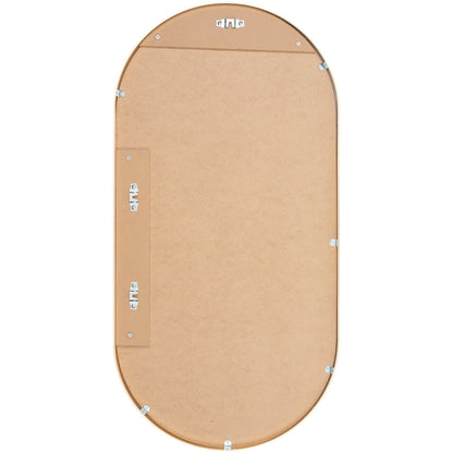 Miroir décoratif ovale en aluminium moderne Livabliss Aranya