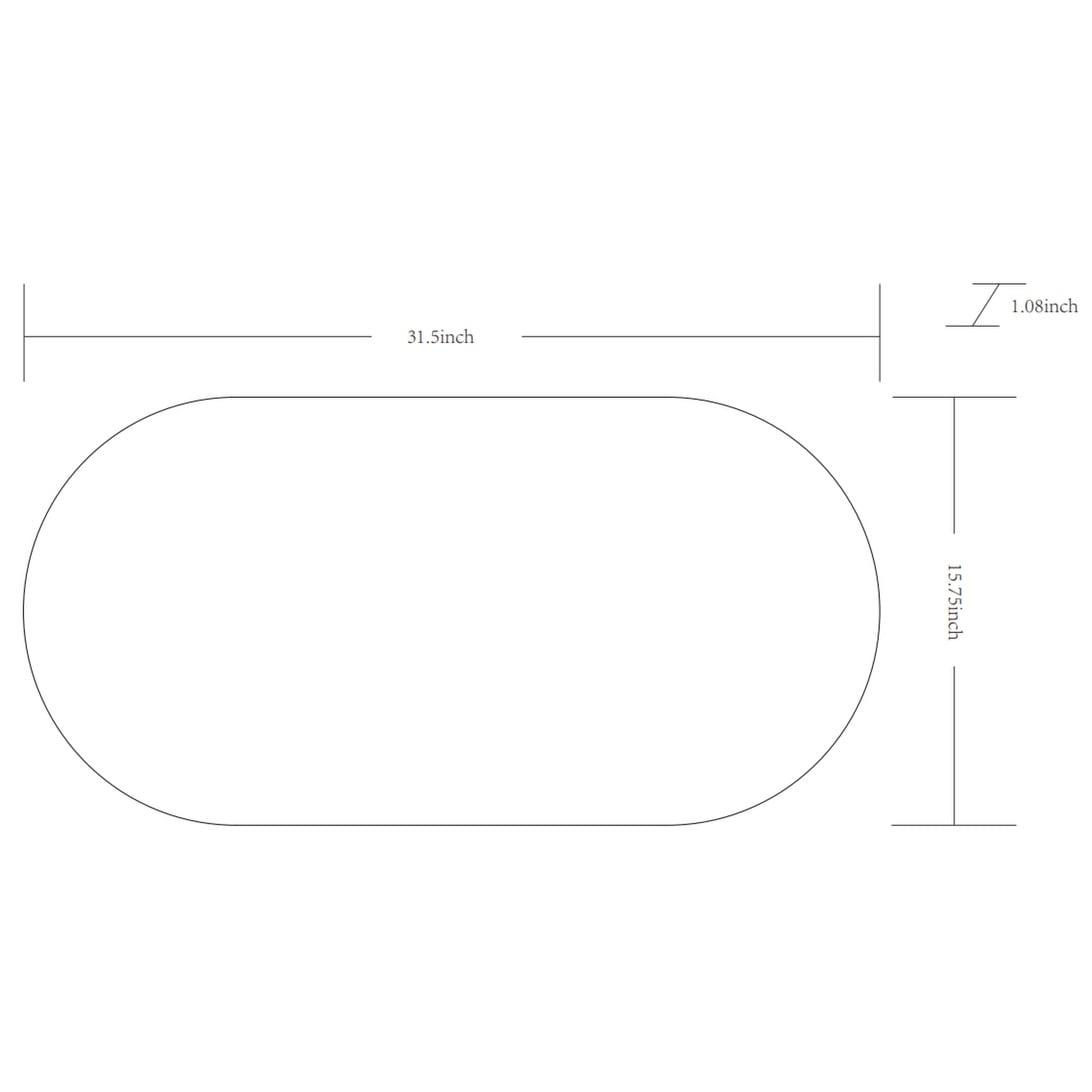 Miroir décoratif ovale en aluminium moderne Livabliss Aranya