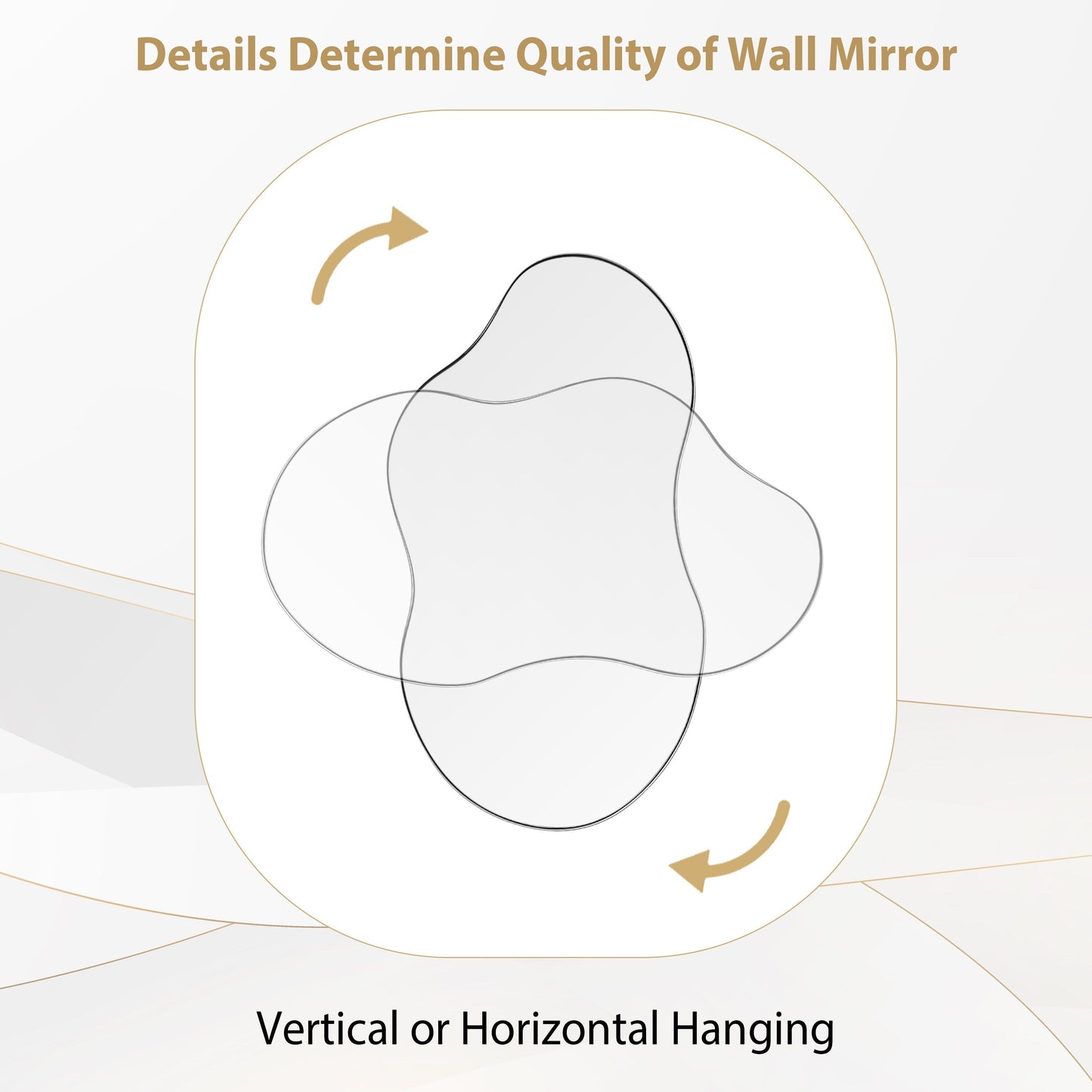 Miroir mural asymétrique ondulé de style antique