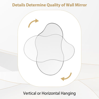 Miroir mural asymétrique ondulé de style antique