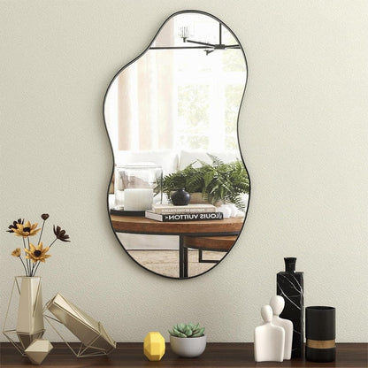 Miroir mural asymétrique ondulé de style antique