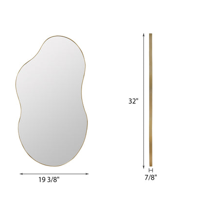 Miroir mural asymétrique ondulé de style antique