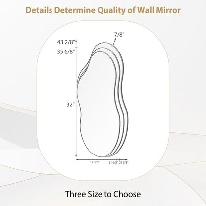 Miroir mural asymétrique ondulé de style antique