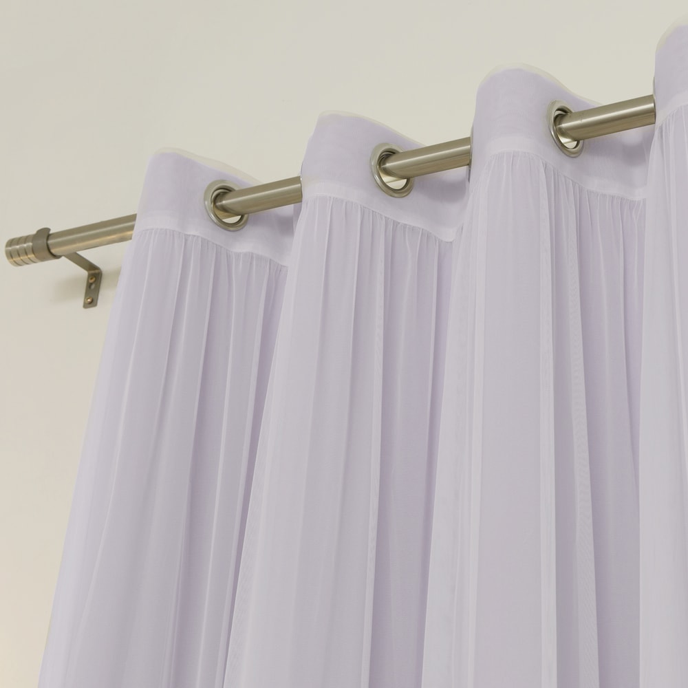 Ensemble de 4 panneaux de rideaux occultants transparents Aurora Home Mix and Match