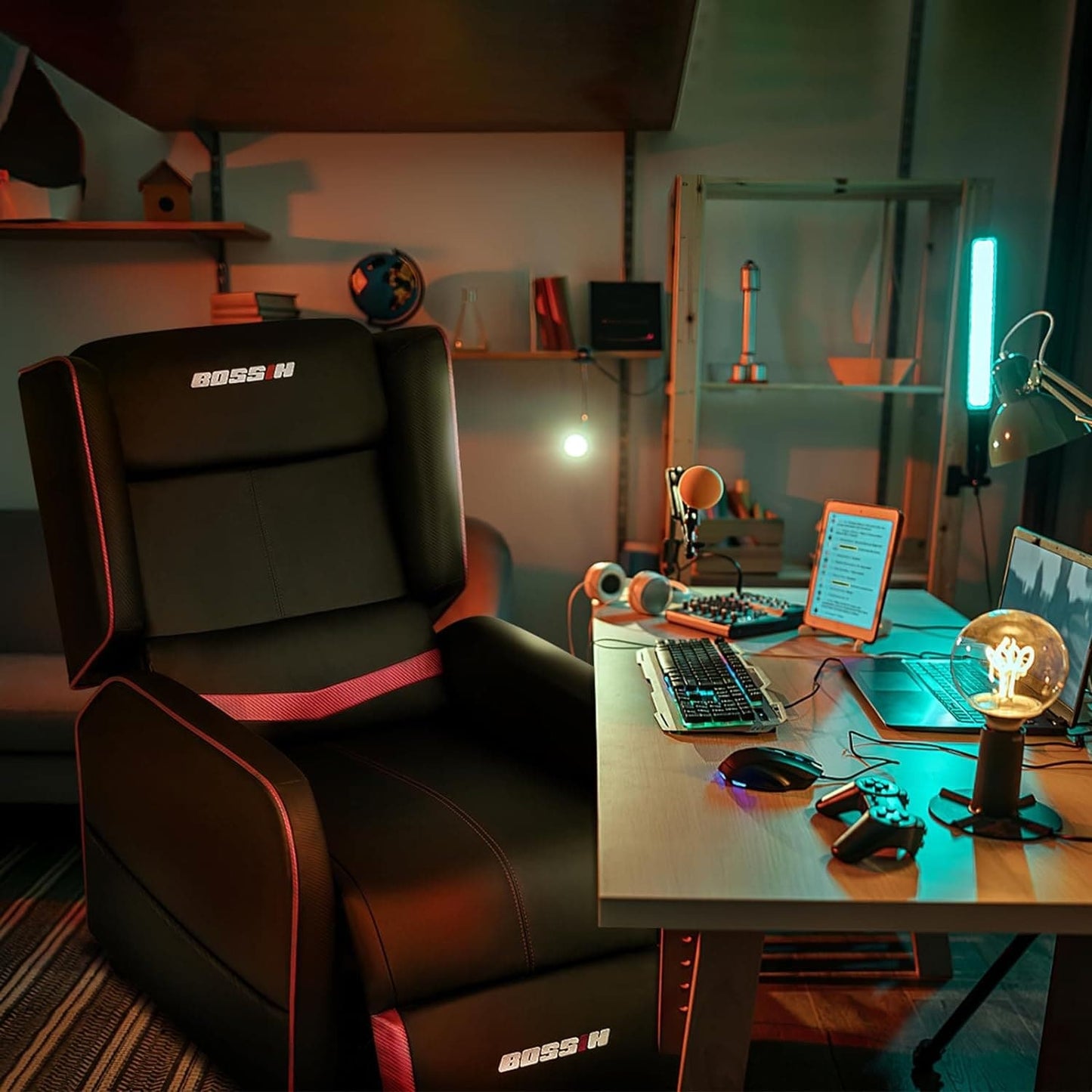 Canapé inclinable ergonomique en cuir PU BOSSIN pour salon