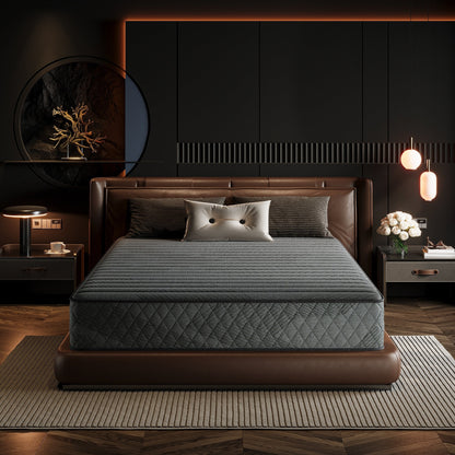 Matelas hybride SweDrea 10 po mi-ferme en mousse à mémoire de forme infusée de gel, rafraîchissant et respirant, certifié CertiPUR-US, SGS et OEKO-TEX