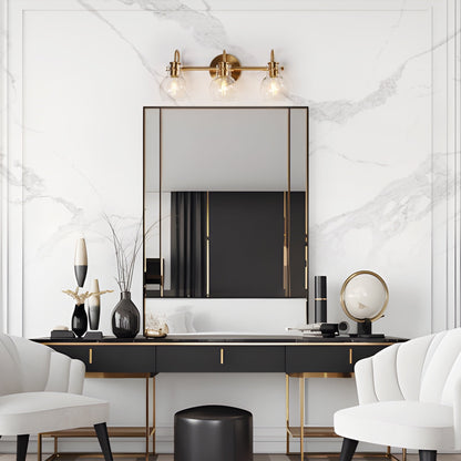 Applique murale moderne en verre à 2/3/4/5 lumières pour salle de bain, design minimaliste