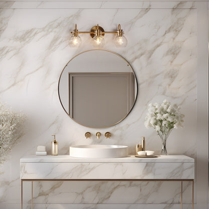 Applique murale moderne en verre à 2/3/4/5 lumières pour salle de bain, design minimaliste