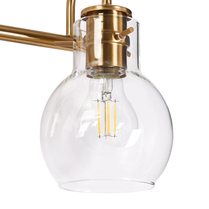 Applique murale moderne en verre à 2/3/4/5 lumières pour salle de bain, design minimaliste