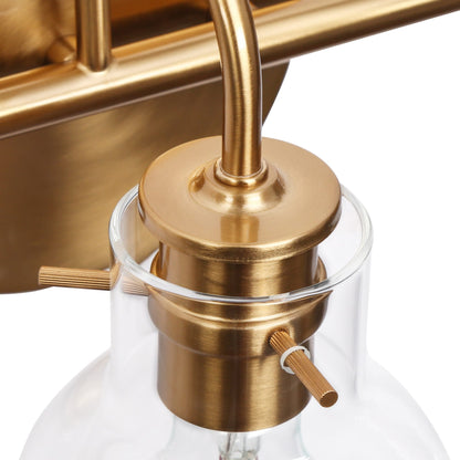 Applique murale moderne en verre à 2/3/4/5 lumières pour salle de bain, design minimaliste