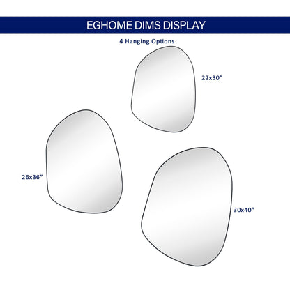 Miroir mural TEHOME Bertlinde, miroir de forme irrégulière pour salon