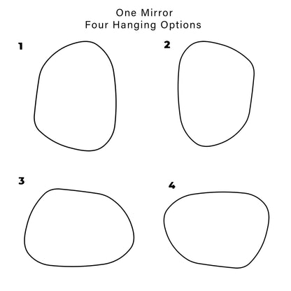 Miroir mural TEHOME Bertlinde, miroir de forme irrégulière pour salon