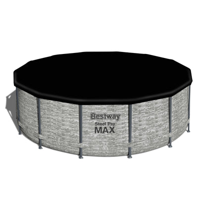 Piscine hors sol ronde Bestway Steel Pro MAX avec pompe et couverture