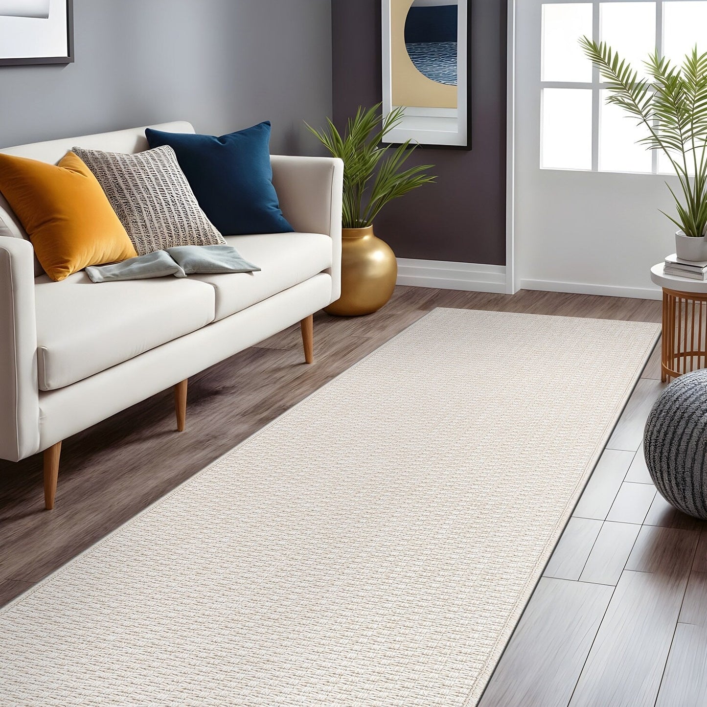 Tapis en jute Beverly Rug facile à nettoyer et ne perdant pas ses poils