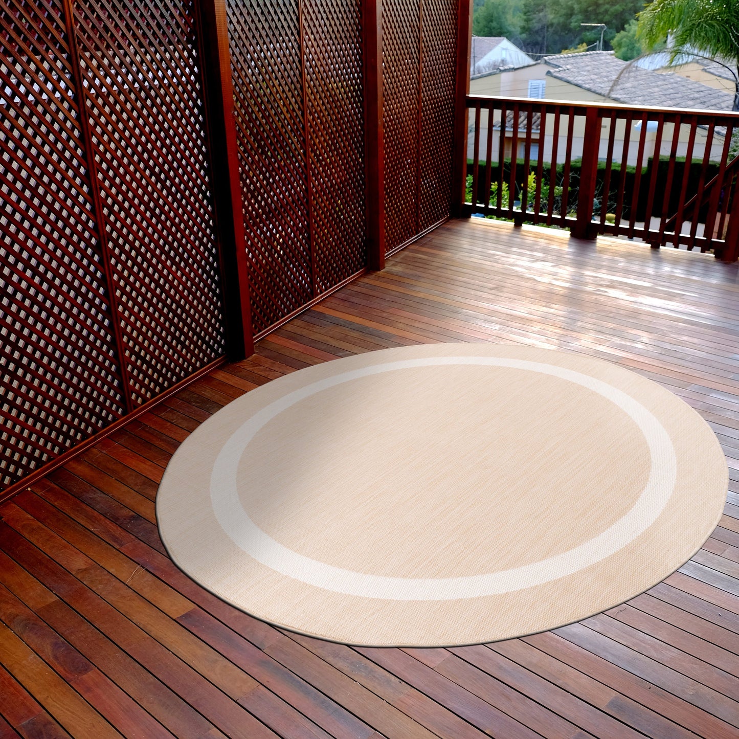 Tapis Beverly Rug moderne à bordures pour intérieur et extérieur, tapis d'extérieur pour patio, terrasse, porche