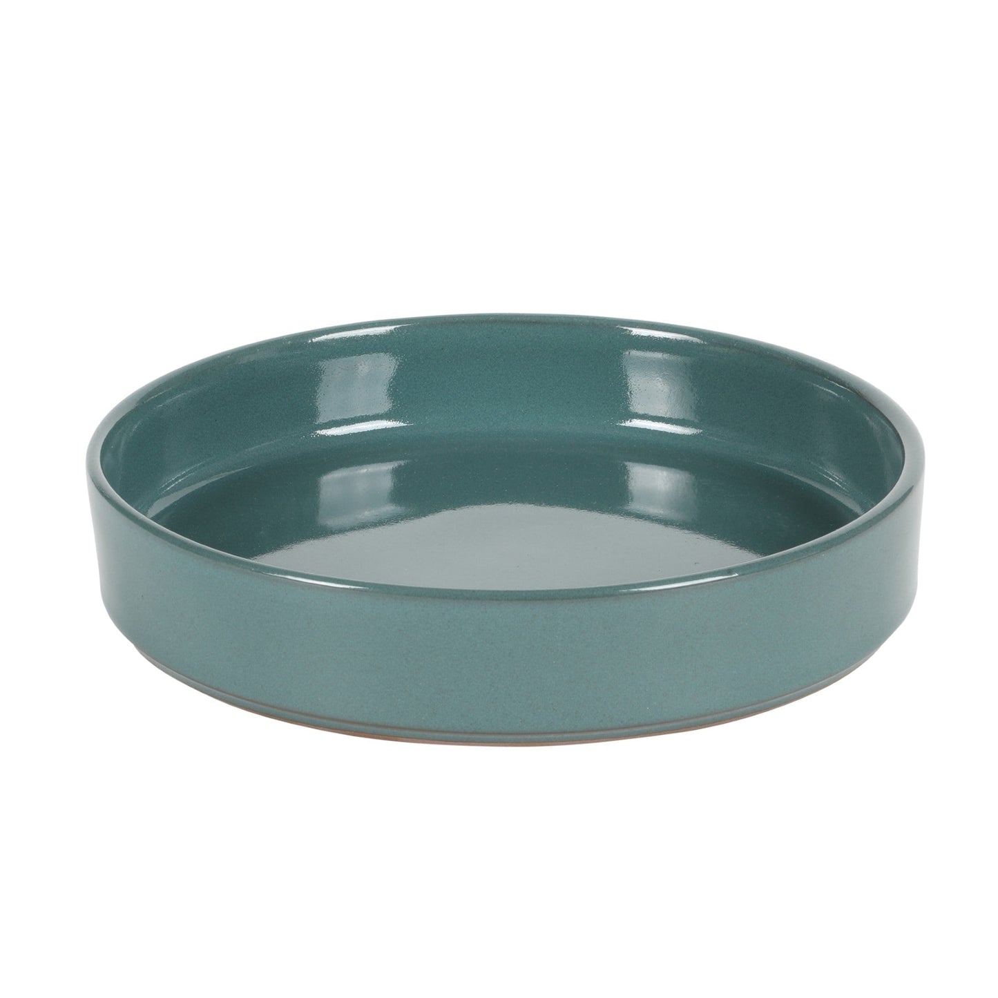 Service de table Bloomhouse Santorini Mist 16 pièces, assiettes et bols à double bol en terre cuite émaillée réactive