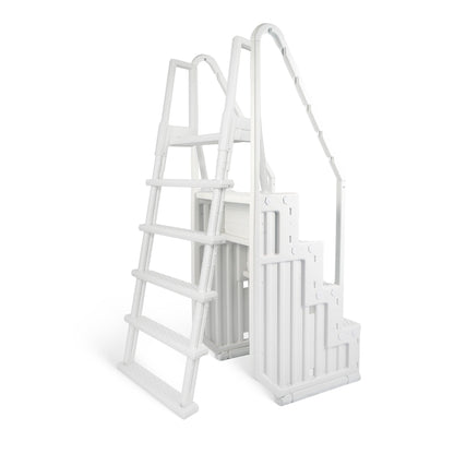 Escabeau de piscine Blue Wave Easy avec échelle extérieure pour piscines hors sol – 82,5 cm (l) x 142 cm (P) x 206 cm (H)