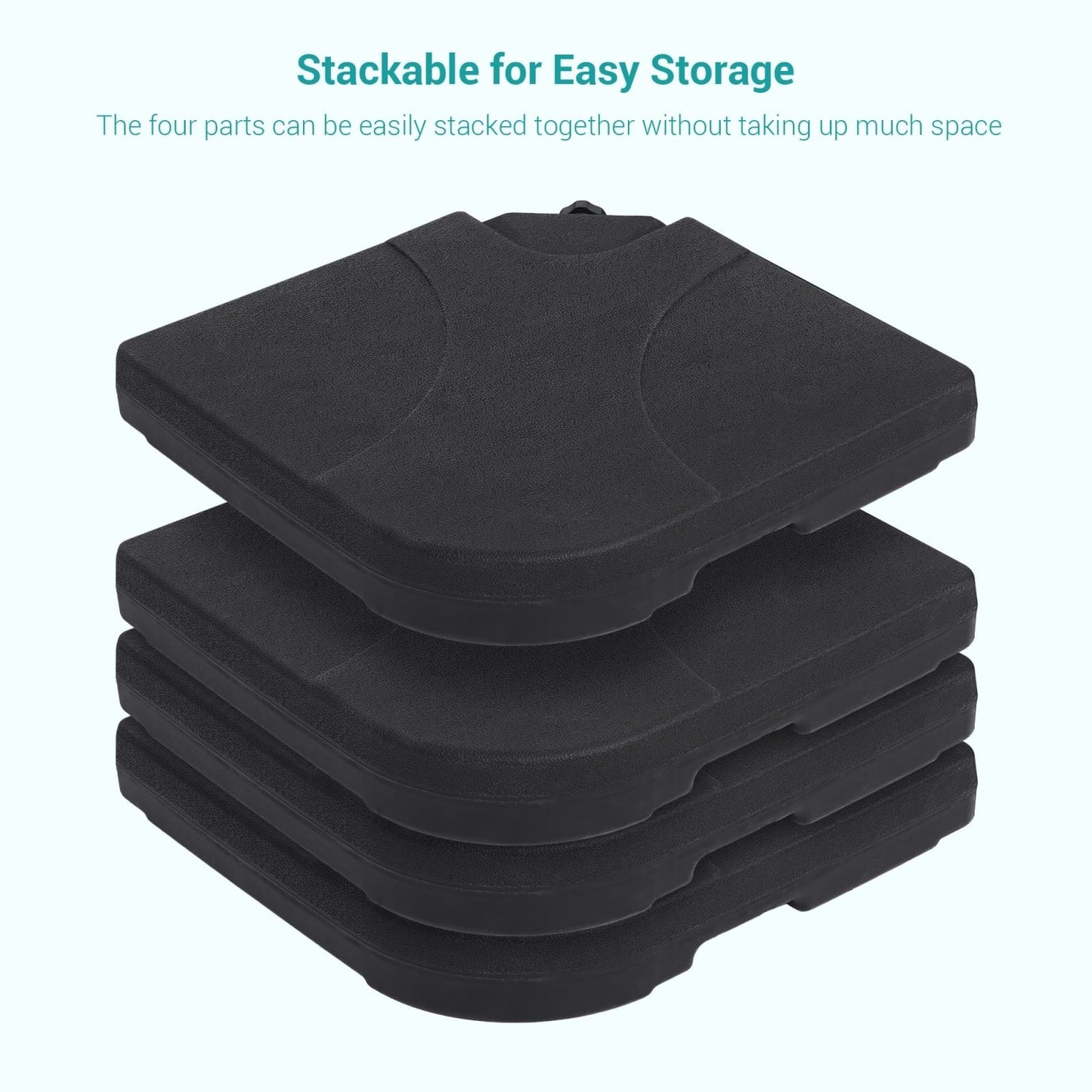 Pied de parasol déporté Bonosuki à 4 pièces, supportant jusqu'à 80 kg (176 lb) - 104 x 104 cm (40,9 x 40,9 po)