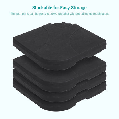 Pied de parasol déporté Bonosuki à 4 pièces, supportant jusqu'à 80 kg (176 lb) - 104 x 104 cm (40,9 x 40,9 po)