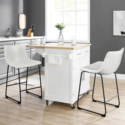 Tabourets de bar Bossin 18/26/30 pouces, tabourets de bar hauteur comptoir avec dossier, tabourets modernes en cuir PU, chaise de salle à manger avec repose-pieds