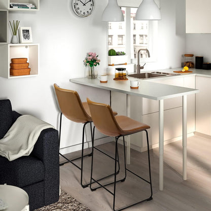 Tabourets de bar Bossin 18/26/30 pouces, tabourets de bar hauteur comptoir avec dossier, tabourets modernes en cuir PU, chaise de salle à manger avec repose-pieds