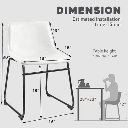 Tabourets de bar Bossin 18/26/30 pouces, tabourets de bar hauteur comptoir avec dossier, tabourets modernes en cuir PU, chaise de salle à manger avec repose-pieds