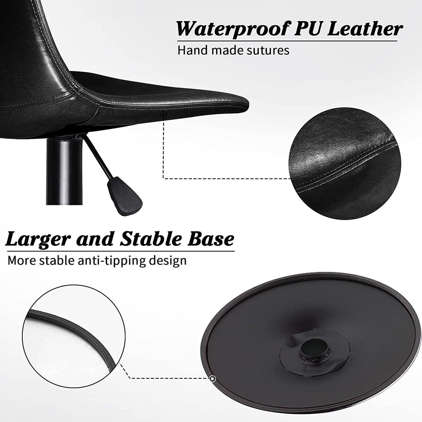 Tabourets de bar pivotants et réglables Bossin avec dossier – Hauteur comptoir