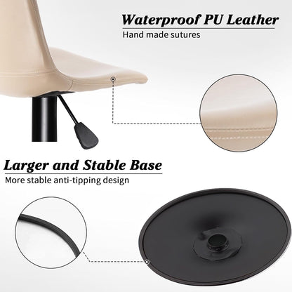 Tabourets de bar pivotants et réglables Bossin avec dossier – Hauteur comptoir