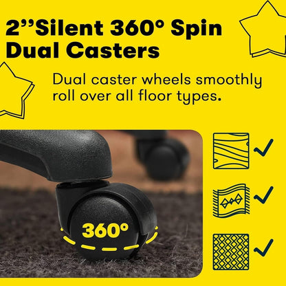 Fauteuil de bureau Bossin pour grandes tailles, dossier haut, fauteuil de direction ergonomique réglable en cuir, capacité 181 kg (400 lbs)