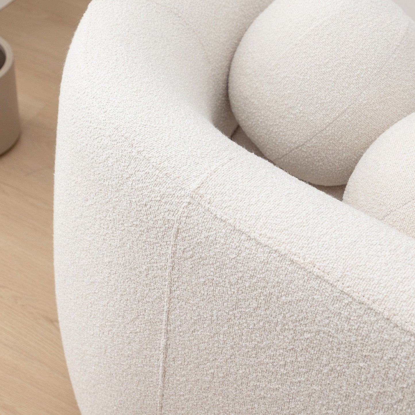 Causeuse 2 places rembourrée KINWELL Boucle avec oreillers