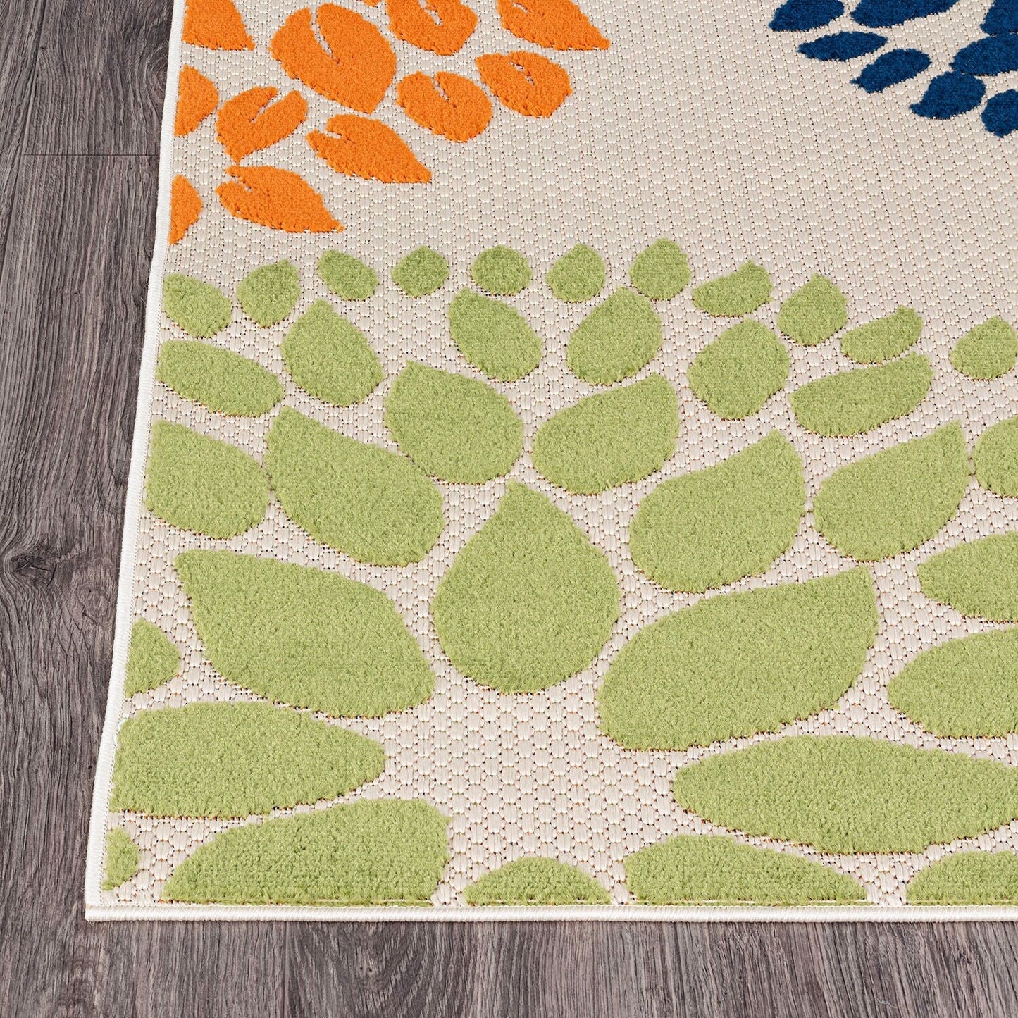 Tapis d'intérieur/extérieur Brescia à motifs floraux modernes