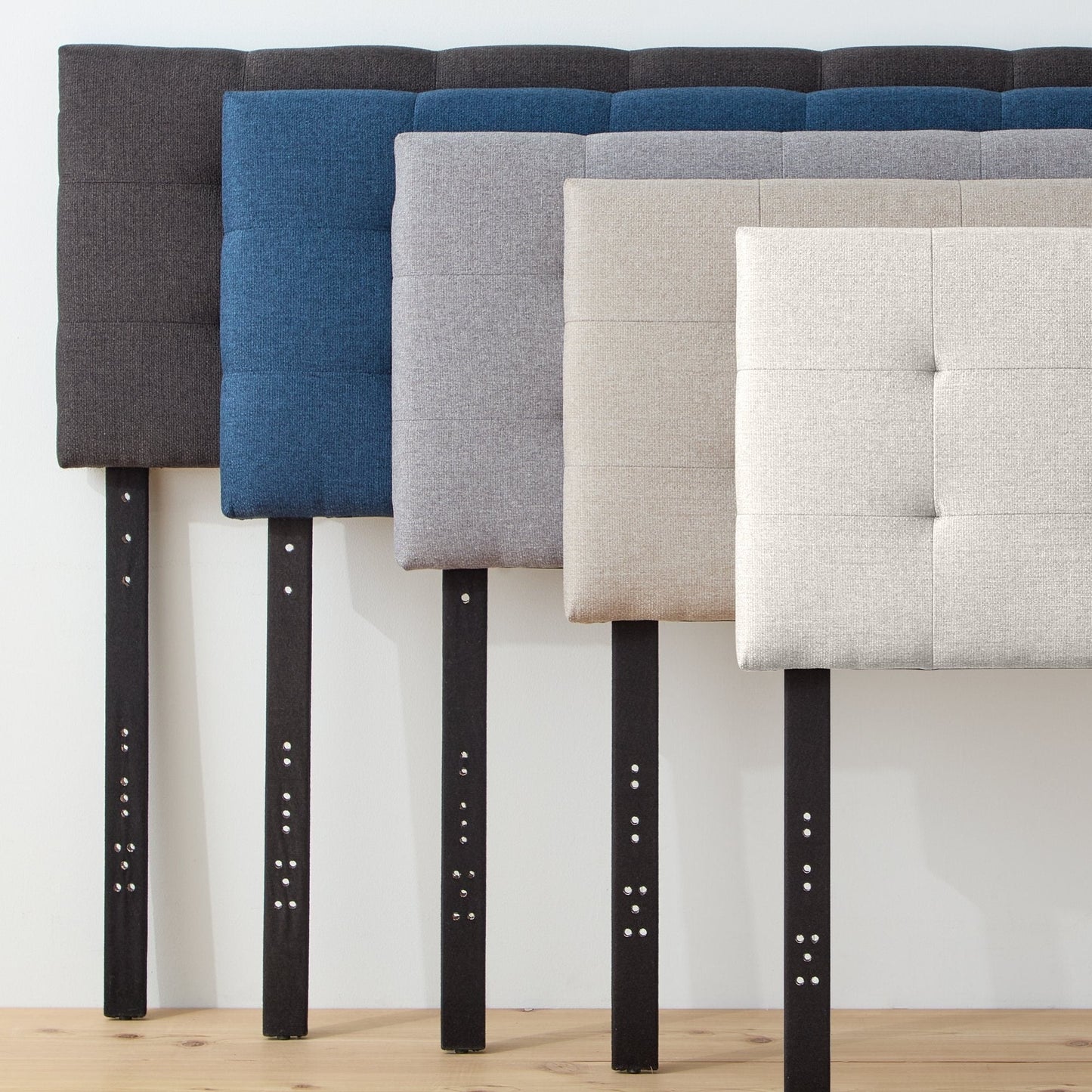 Tête de lit capitonnée réglable Brookside Kaylee, motif carré et losange