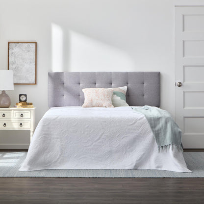 Tête de lit capitonnée réglable Brookside Kaylee, motif carré et losange