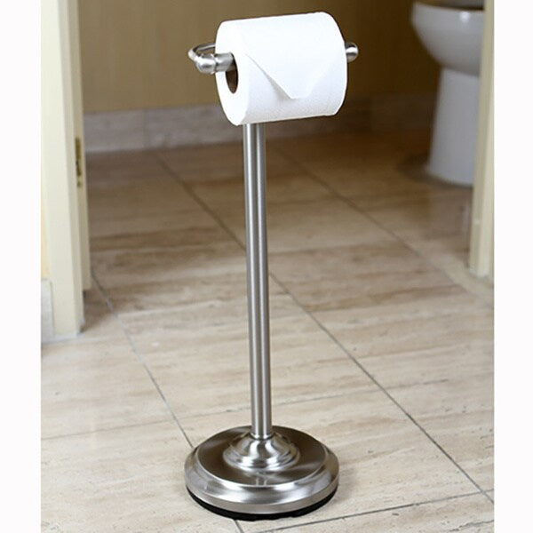 Porte-papier toilette sur pied Kingston Brass en nickel brossé