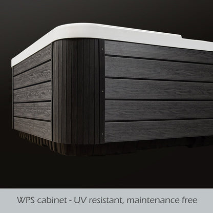 Maillot Buenospa 6 - Personne 46 - Spa à jets, blanc glacé, gris avec ozone et lumières LED