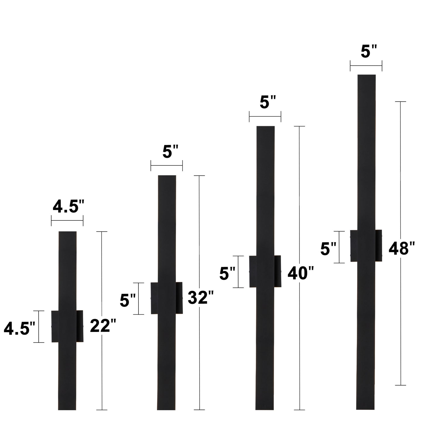 Applique murale extérieure LED en aluminium noir mat à 2 lumières C Cattleya