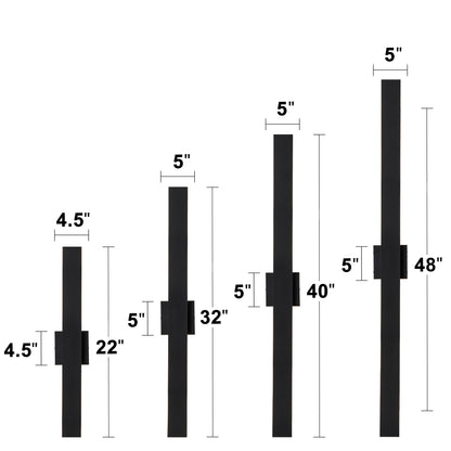 Applique murale extérieure LED en aluminium noir mat à 2 lumières C Cattleya