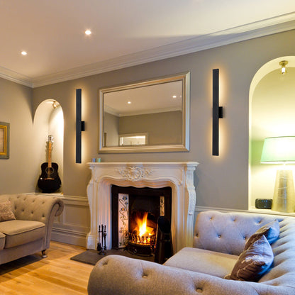 Applique murale extérieure LED en aluminium noir mat à 2 lumières C Cattleya