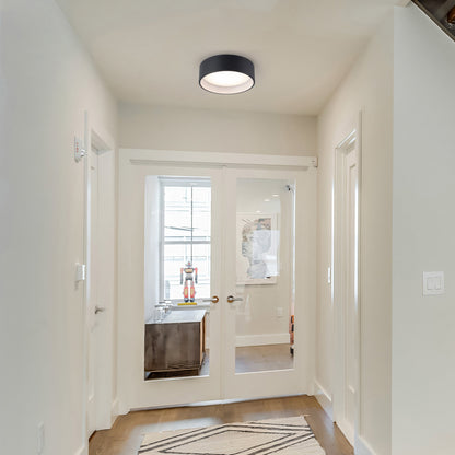 Plafonnier encastré à DEL intégré C Cattleya noir et imitation bois 3CCT